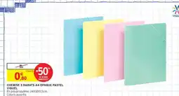 Intermarché CHEMISE 3 RABATS A4 OPAQUE PASTEL VIQUEL offre