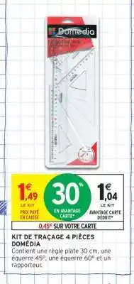 Intermarché KIT DE TRAÇAGE 4 PIÈCES DOMÉDIA offre
