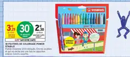 Intermarché 18 FEUTRES DE COLORIAGE POWER STABILO offre