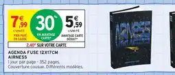 Intermarché AGENDA FUSE 12X17CM AIRNESS offre
