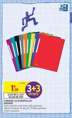 Intermarché CHEMISE A4 EUROFOLIO+ OXFORD offre