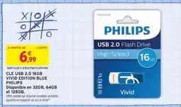 Intermarché CLE USB 2.0 16GB VIVID EDITION BLUE PHILIPS offre
