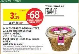 Intermarché Olives Vertes Dénoyautées À La Méditerranéenne Tropic Apéro offre