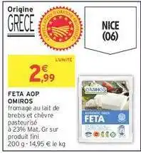 Intermarché FETA AOP OMIROS offre
