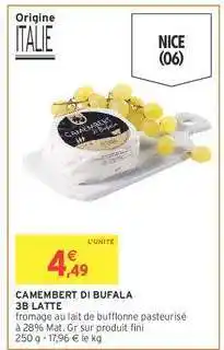 Intermarché Camembert di Bufala 3B Latte offre