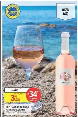 Intermarché IGP PAYS D'OC ROSÉ GRIS DU LEVANT offre