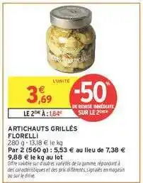 Intermarché ARTICHAUTS GRILLÉS FLORELLI offre