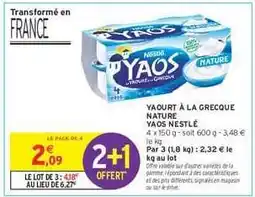 Intermarché Yaourt À La Grecque Nature Yaos Nestlé offre