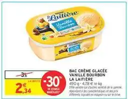 Intermarché Bac Crème Glacée Vanille Bourbon La Laitière offre