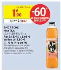 Intermarché Thé Pêche Maytea offre