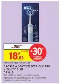 Intermarché BROSSE À DENTS ÉLECTRIQUE PRO VITALITY BLUE offre