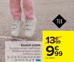 Cora x Carrefour Baskets enfant offre