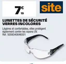 Brico Dépôt Lunettes de sécurité verres incolores offre