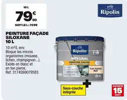 Brico Dépôt RIPOLIN Peinture façade siloxane offre