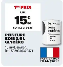 Brico Dépôt Peinture bois glycero offre
