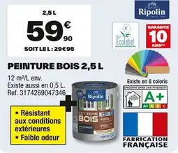 Brico Dépôt RIPOLIN Peinture bois offre