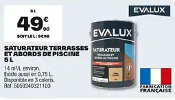 Brico Dépôt EVALUX Saturateur terrasses saturateur et abords de piscine offre