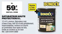 Brico Dépôt BONDEX Saturateur terrasse bois haute protection offre