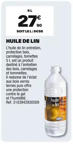 Brico Dépôt Huile de lin offre