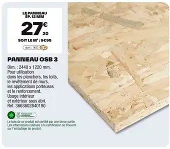 Brico Dépôt Panneau osb 3 offre