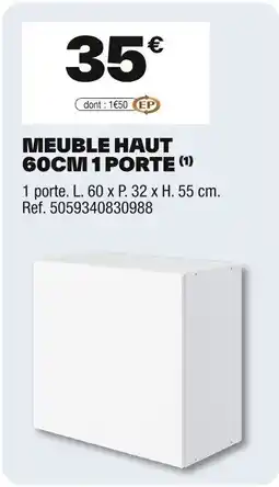 Brico Dépôt Meuble haut 60cm 1 porte offre