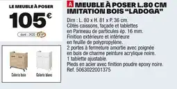 Brico Dépôt Meuble à poser l.80 cm imitation bois "ladoga" offre