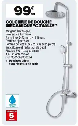 Brico Dépôt Colonne de douche mécanique "cavally" offre
