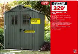 Brico Dépôt Abri "darwin" vert 1,99m offre