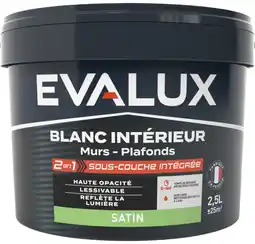 Brico Dépôt Peinture blanche 10 l 2 en 1 sous-couche intégrée offre