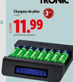Lidl TRONIC Chargeur de piles offre