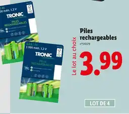 Lidl TRONIC Piles rechargeables offre