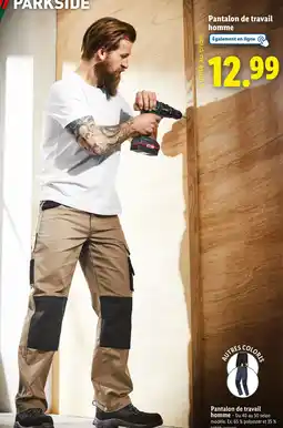 Lidl PARKSIDE Pantalon de travail homme offre