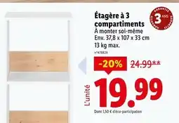 Lidl LIVARNO home Étagère à 3 compartiments offre