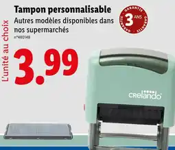 Lidl crelando Tampon personnalisable offre