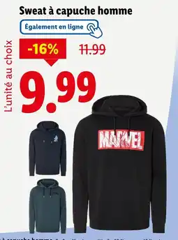 Lidl LIVERGY Sweat à capuche homme offre