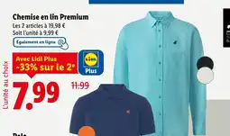 Lidl LIVERGY Chemise en lin Premium offre