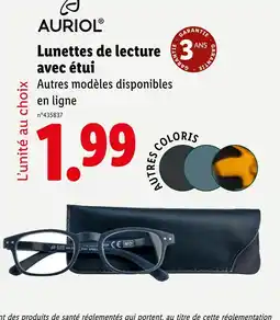 Lidl AURIOL Lunettes de lecture avec étui offre