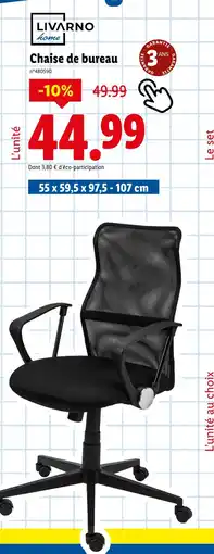 Lidl LIVARNO home Chaise de bureau offre