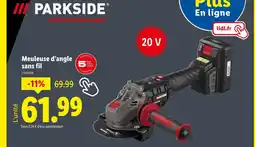 Lidl Parkside Meuleuse d'angle sans fil offre