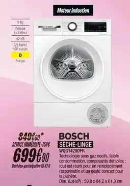Blanc Brun BOSCH Sèche-linge wqg1420dfr offre