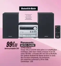 Blanc Brun PANASONIC Micro-chaîne scpm250begs offre