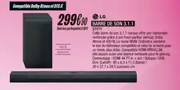 Blanc Brun LG Barre de son 3.1.1 offre