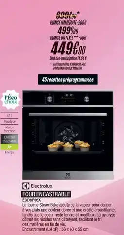 Blanc Brun ELECTROLUX Four encastrable eod6p66x offre