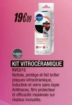Blanc Brun WPRO Kit vitrocéramique kvc015 offre