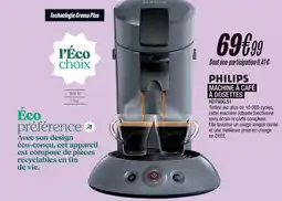 Blanc Brun PHILIPS Machine à café à dosettes offre