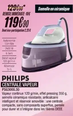 Blanc Brun PHILIPS Centrale vapeur offre