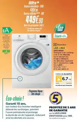 Cuisine Plaisir ELECTROLUX Lave-linge ew5f1483sa offre