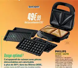 Cuisine Plaisir PHILIPS Croque/gaufre offre