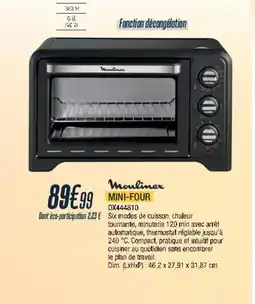 Cuisine Plaisir MOULINEX Mini-four offre
