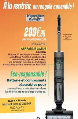 Cuisine Plaisir ROWENTA Aspirateur laveur offre